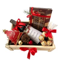 Корпа со вино „Среќни и весели празници“